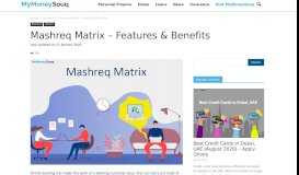 
							         Mashreq Matrix - Features & Benefits - MyMoneySouq ...								  
							    