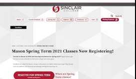 
							         Mason Fall Term 2019 Registration - Sinclair Community College								  
							    