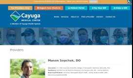 
							         Mason Sopchak, DO | Cayuga Medical Center								  
							    