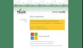 
							         MasonLive :: George Mason University								  
							    