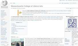 
							         Massachusetts College of Liberal Arts - Wikipedia								  
							    