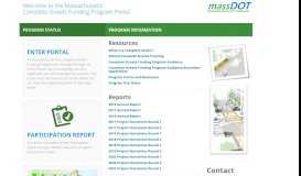 
							         Massachusetts Complete Streets Funding Program Portal								  
							    
