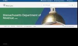 
							         Massachusetts Department of Revenue | Mass.gov								  
							    
