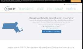 
							         Massachusetts EMS Recertification								  
							    
