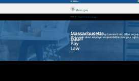 
							         Massachusetts Equal Pay Law | Mass.gov								  
							    