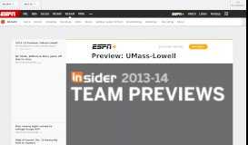 
							         Massachusetts Lowell Riverhawks - ESPN.com								  
							    