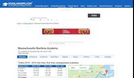 
							         Massachusetts Maritime Academy - Tuition, Fees, Aid and Costs ...								  
							    