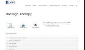 
							         Massage Therapist - idfpr								  
							    
