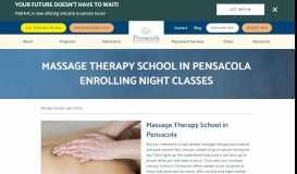 
							         Massage Therapy School in Pensacola Enrolling Night Classes								  
							    