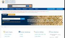 
							         Massey University Library - books, journals and research support for ...								  
							    