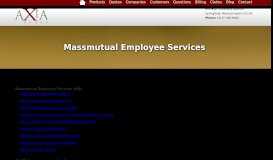 
							         Massmutual Employee Services - The AXiA Group								  
							    