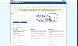 
							         MassTaxConnect - Massachusetts Department of Revenue								  
							    