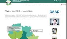 
							         Master and PhD scholarship - DAAD scholarship program - NELGA								  
							    