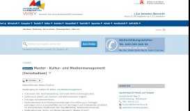 
							         Master - Kultur- und Medienmanagement [Fernstudium] in ...								  
							    