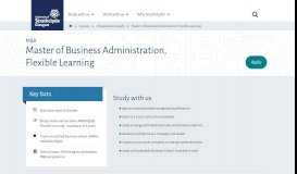 
							         Master of Business Administration Flexible Learning | University of ...								  
							    
