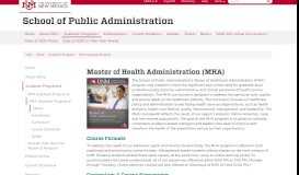 
							         Master of Health Administration (MHA) :: School of Public ...								  
							    