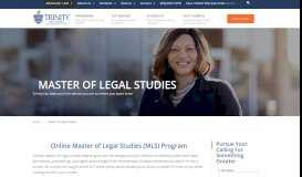 
							         Master of Legal Studies - Trinity Law School								  
							    