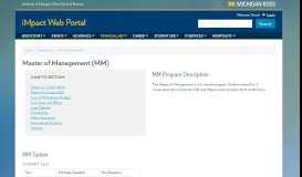 
							         Master of Management | iMpact Web Portal | University of Michigan's ...								  
							    