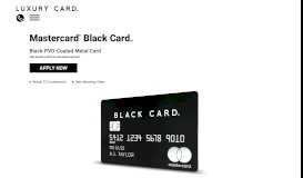 
							         Mastercard Black Card - Luxury Card								  
							    