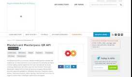 
							         Mastercard Masterpass QR API | ProgrammableWeb								  
							    