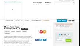 
							         MasterCard Payment GatewayDirect API | ProgrammableWeb								  
							    