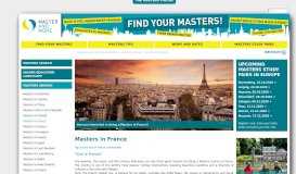 
							         Masters in France - MASTER AND MORE								  
							    