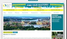 
							         Masters in Sweden - MASTER AND MORE								  
							    