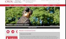 
							         Matador Involvement Center | California State University, Northridge								  
							    