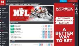 
							         Matchbook.com - Sports Betting Exchange, Lowest Commissions ...								  
							    