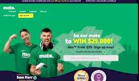 
							         Mate | ADSL, nbn™ broadband internet and SIM only mobile								  
							    