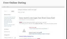 
							         mate1.com login | Free Online Dating								  
							    