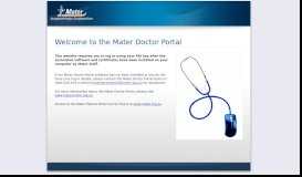 
							         Mater Doctor Portal - Error								  
							    