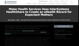 
							         Mater Health Services Uses InterSystems HealthShare to Create an ...								  
							    