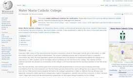 
							         Mater Maria Catholic College - Wikipedia								  
							    