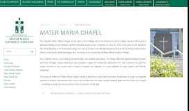 
							         Mater Maria Chapel - Mater Maria								  
							    