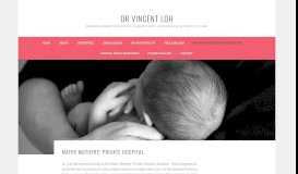 
							         Mater Mothers' Private Hospital – Dr Vincent Loh								  
							    