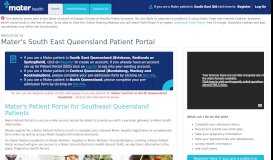 
							         Mater Patient Portal								  
							    