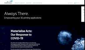 
							         Materialise | 3D Printing Innovators								  
							    