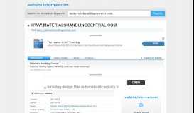 
							         materialshandlingcentral.com at WI. Materials Handling Central								  
							    