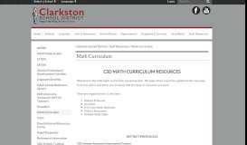 
							         Math Curriculum - Clarkston School District								  
							    