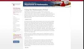 
							         Math Portal - WSU Math Department - Washington State University								  
							    