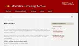 
							         Mathematica | IT Services | USC								  
							    