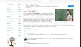 
							         Mathematical portal for primary and secondary school students								  
							    