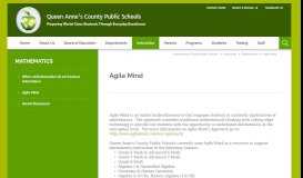 
							         Mathematics / Agile Mind - Queen Anne's County Public Schools								  
							    