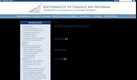 
							         Mathematics of Finance at Columbia University - MAFN Affiliated Faculty								  
							    