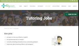 
							         Maths Tutoring Jobs Australia Wide | Ezy Math Tutors								  
							    