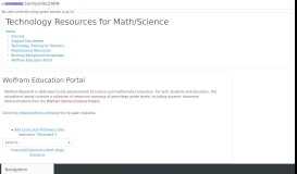 
							         Math/Science Resources: Wolfram Education Portal - SUSD Learn								  
							    