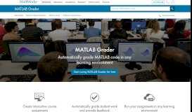 
							         MATLAB Grader - MATLAB & Simulink - MathWorks								  
							    