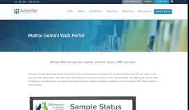 
							         Matrix Gemini Web Portal - Autoscribe Informatics								  
							    