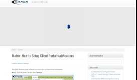 
							         Matrix: How to Setup Client Portal Notifications | CRMLS ...								  
							    